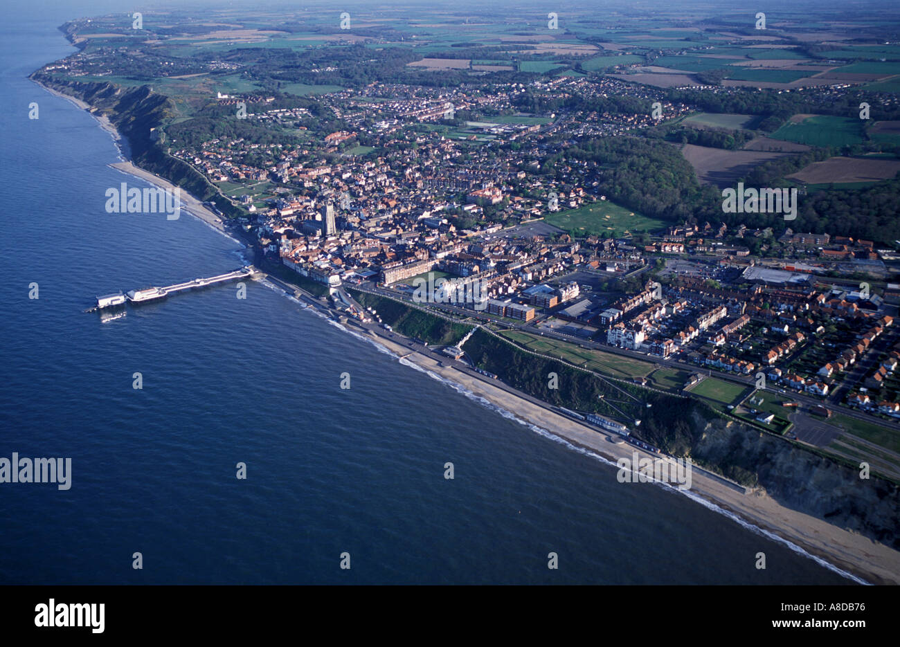 Cromer Norfolk from the air Stock Photo Alamy