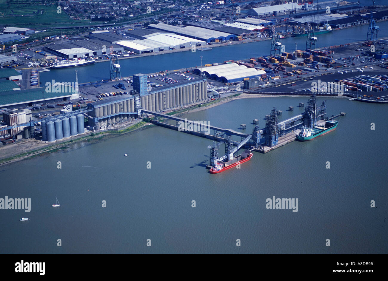 Tilbury Docks from the air Stock Photo Alamy