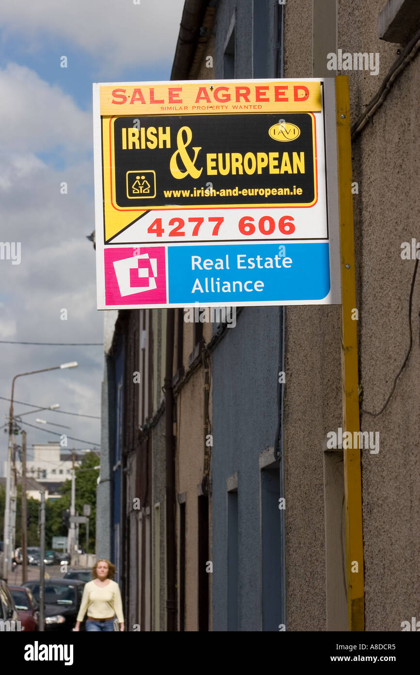 Estate Agents Board Cork Ireland Stock Photo Alamy
