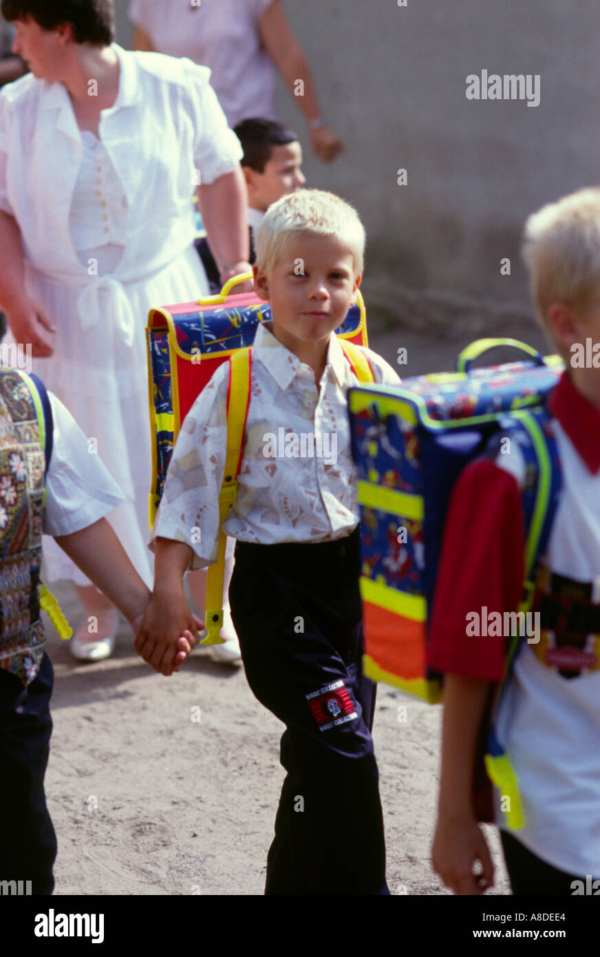 First day at school Stock Photo - Alamy