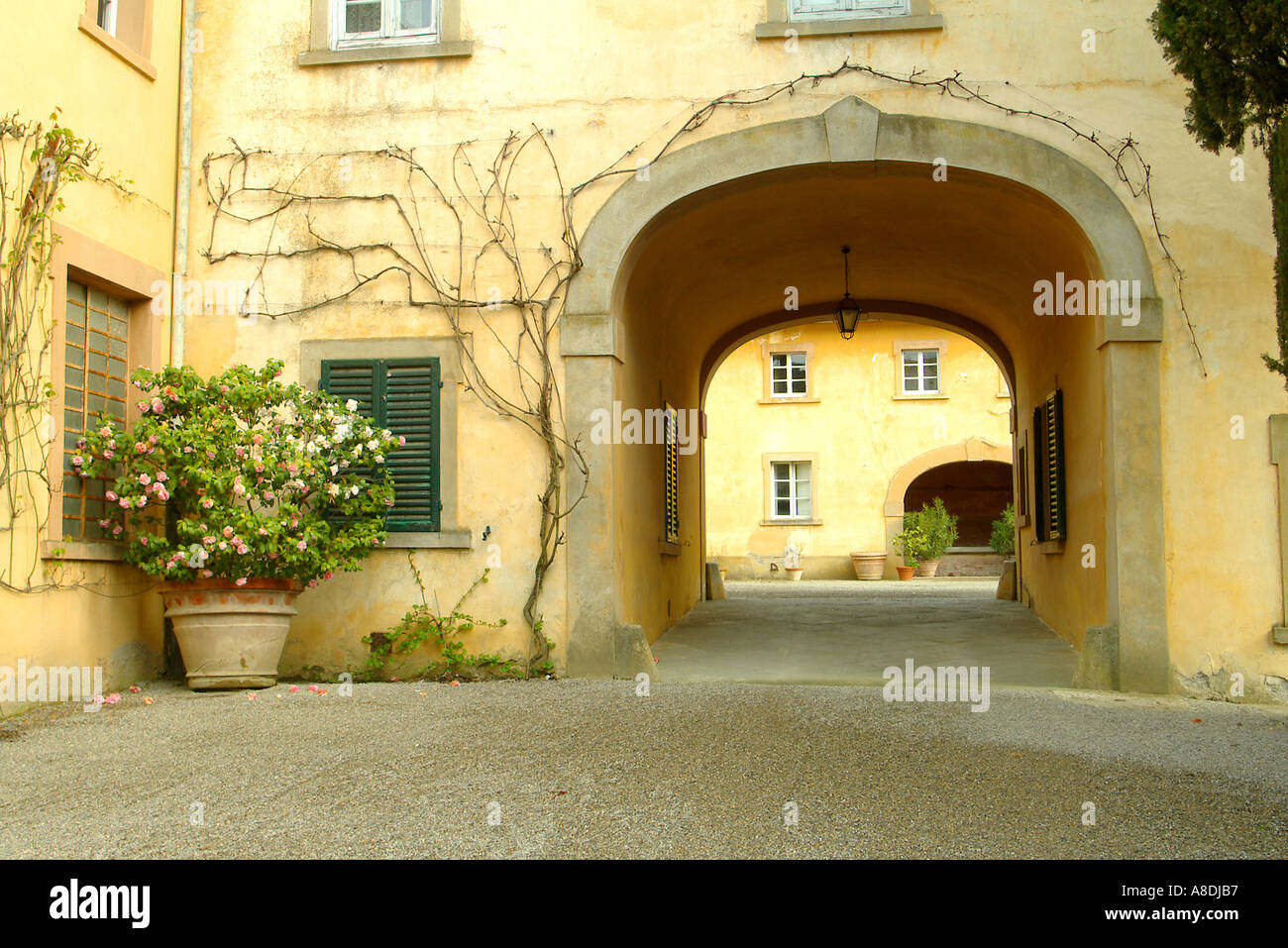 The Villa and Gardens of La Foce Tuscany Italy made famous by the books of Iris Origo Stock Photo