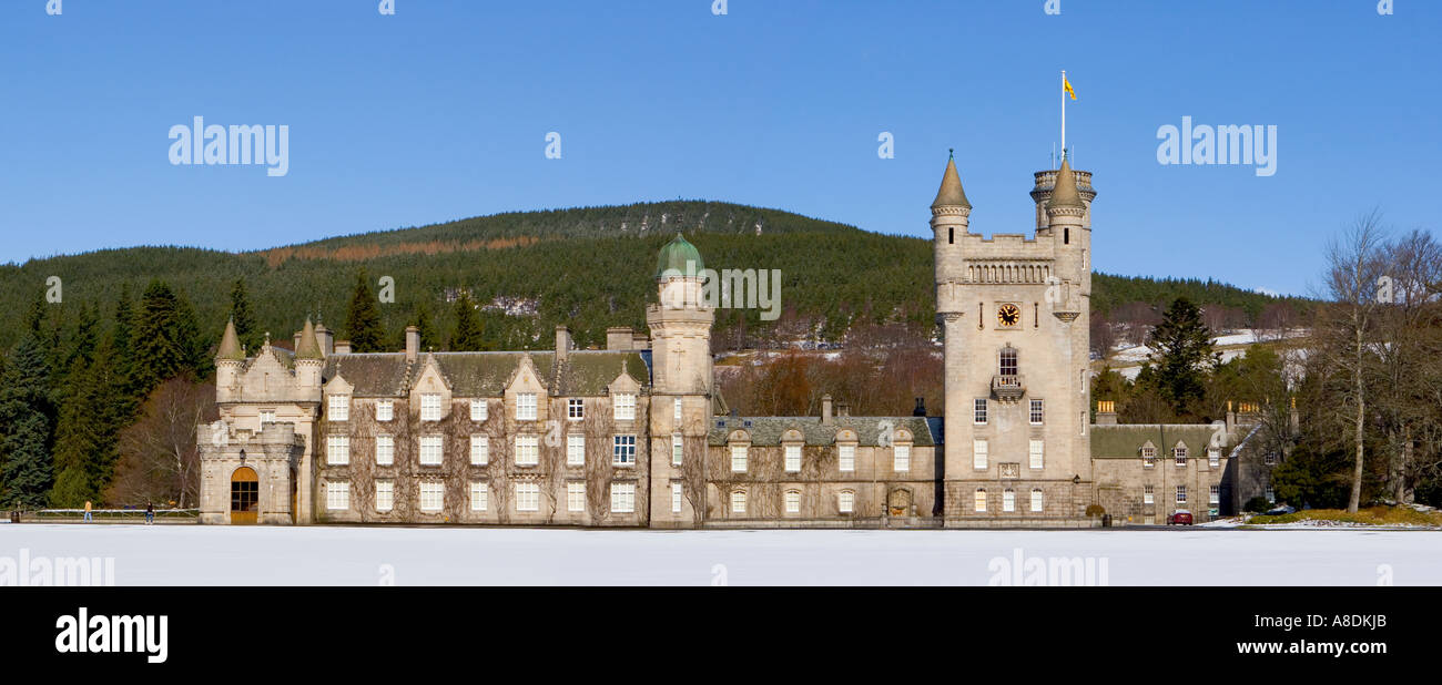 Balmoral Scottish castle and grounds  - Royal residences - Deeside Aberdeenshire, Scotland, UK Stock Photo