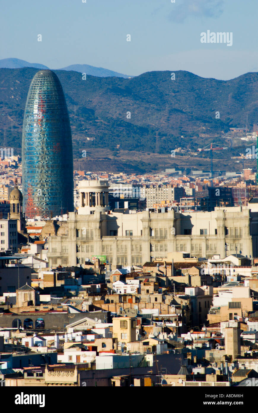 Barcelona Agbar tower architect Jean Nouvel view from the Mirador
