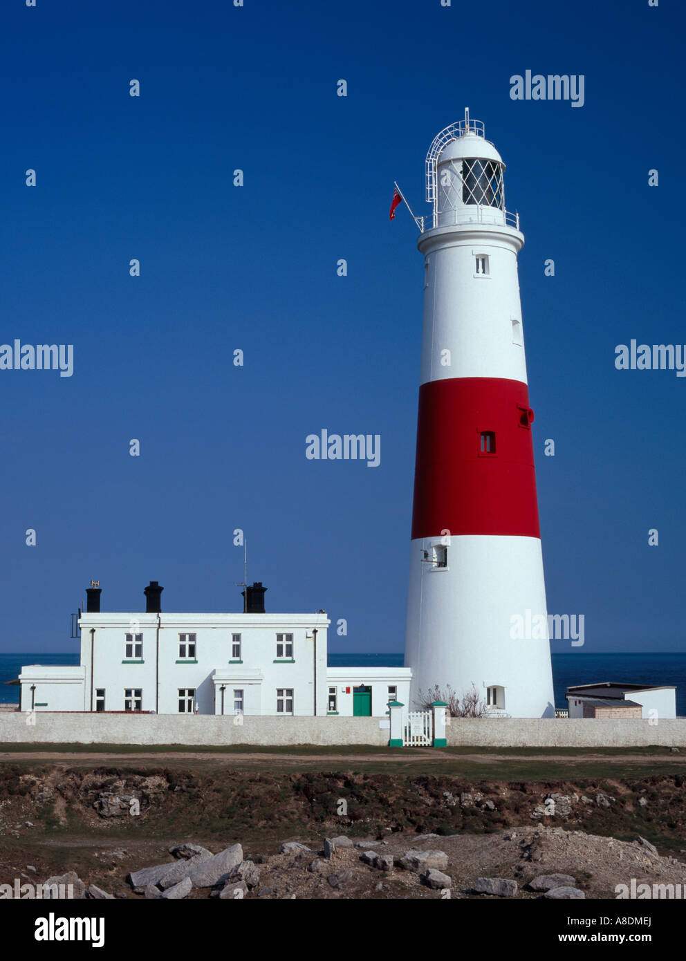 Portland Bill Lighthouse, Portland, Dorset, UK Stock Photo