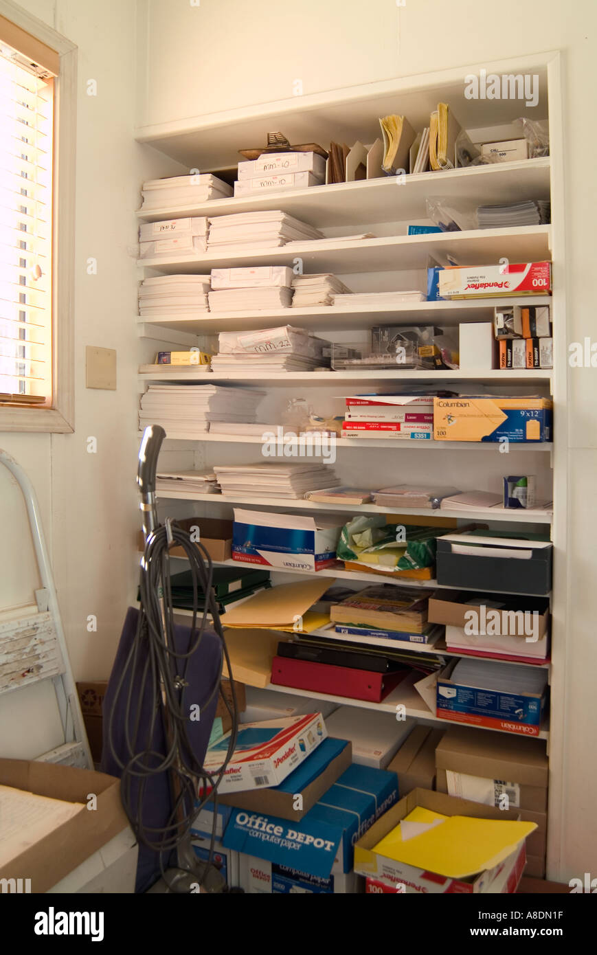 an office supplies room Stock Photo Alamy
