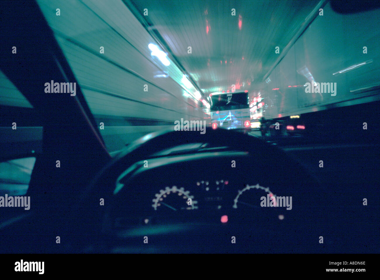 Commuting through the Lincoln Tunnel Stock Photo Alamy