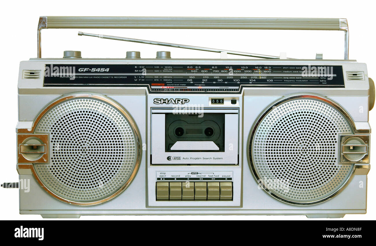 Ghettoblaster from the early eighties Stock Photo