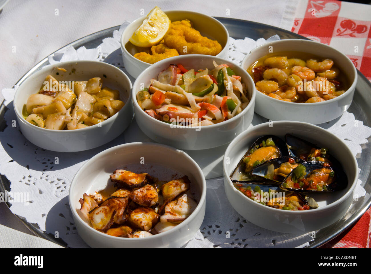 Barcelona Tapas Spanish traditional snack meal Stock Photo Alamy