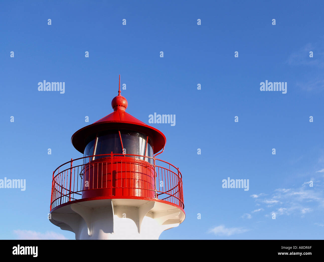 Typical Lighthouse Denmark Jutland Light house top of the lighthouse Stock Photo - Alamy