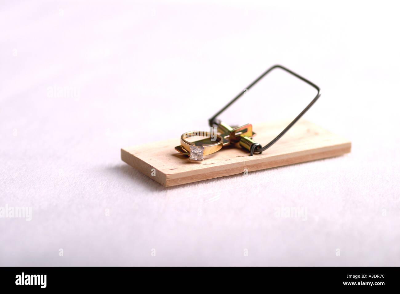 Engagement Ring in Trap Stock Photo Alamy