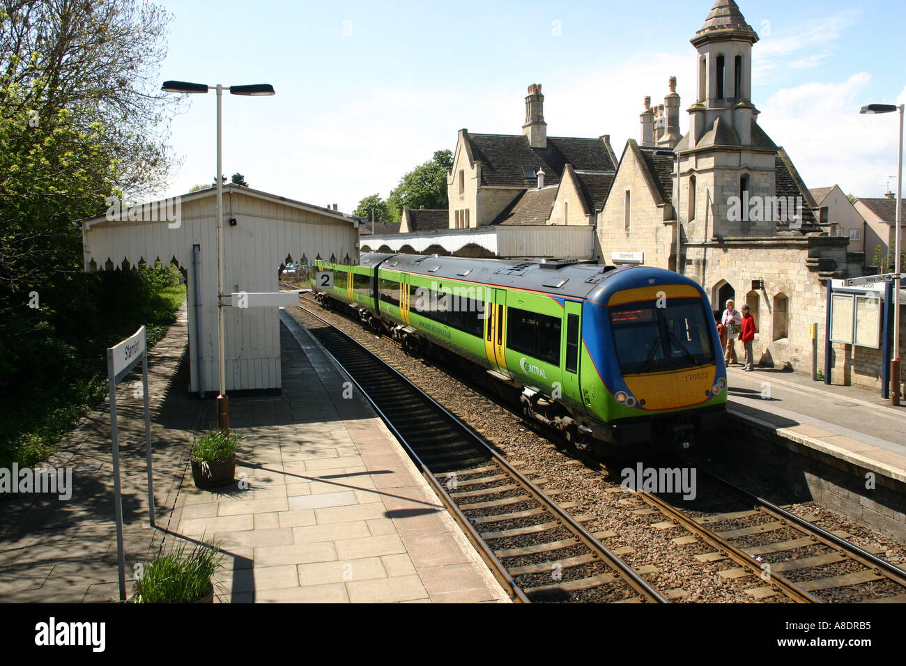 Central Railways Train at Stamford Railway Station Stock Photo