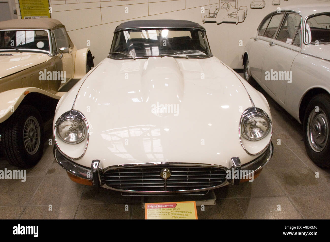 EType Jaguar Car in the Kelvin Hall Museum of Transport Glasgow