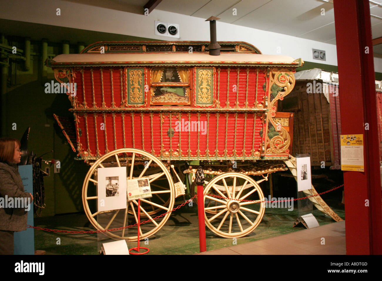 Gypsy caravan in Glasgow Museum of Transport Glasgow Scotland Stock