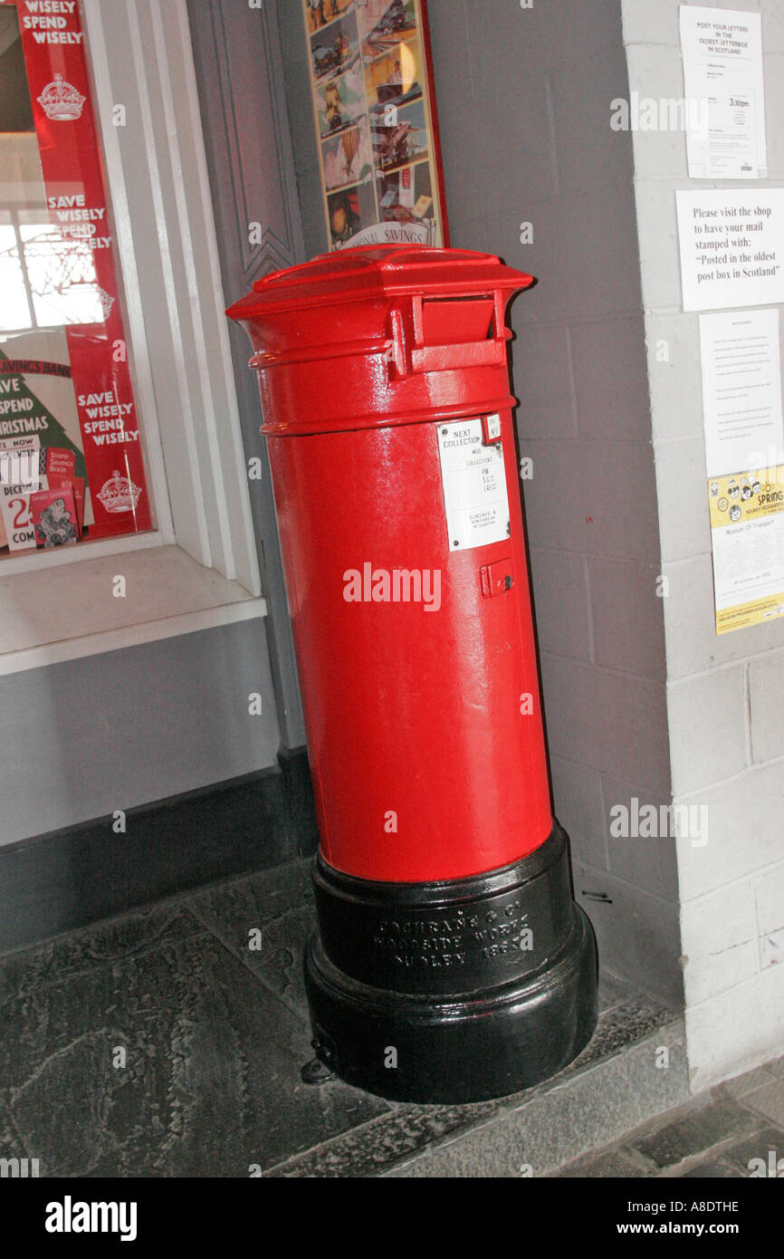 Red Post box in the Kelvin Hall Museum of Transport Glasgow Scotland
