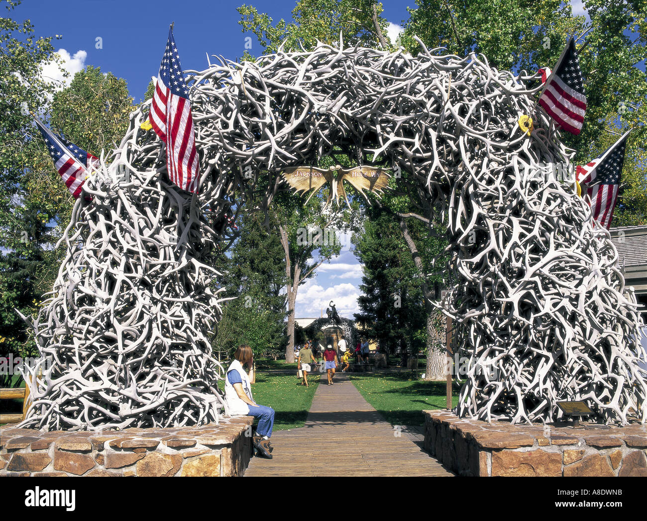 jackson wyoming downtown stock photos jackson wyoming downtown