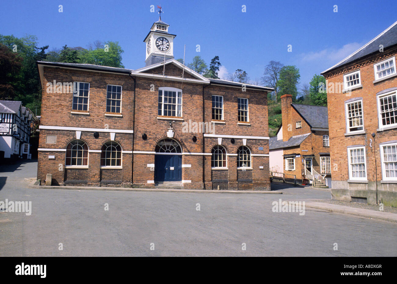 Montgomery Powys Wales Old Town Hall town centre Neil Holmes Stock