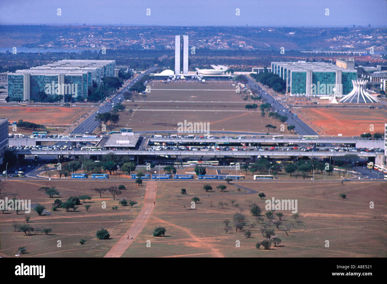 Brasilia Ministry Esplanade Stock Photo