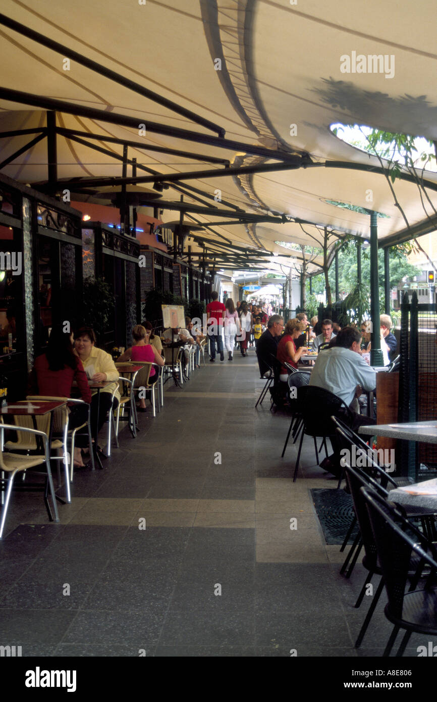 Pavement cafe Brisbane Australia Stock Photo