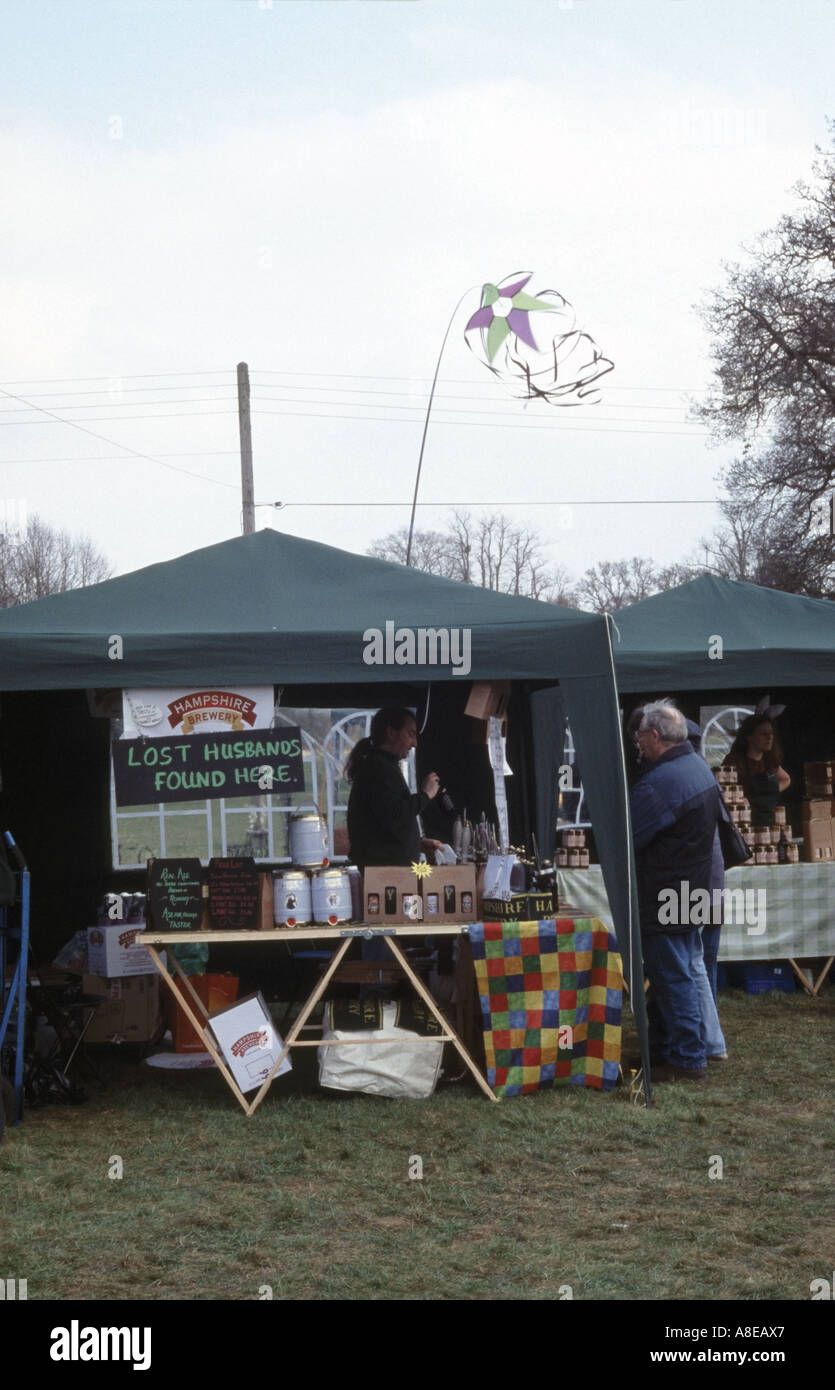 Hampshire Brewery stall at Somerley House craft fair Stock Photo Alamy
