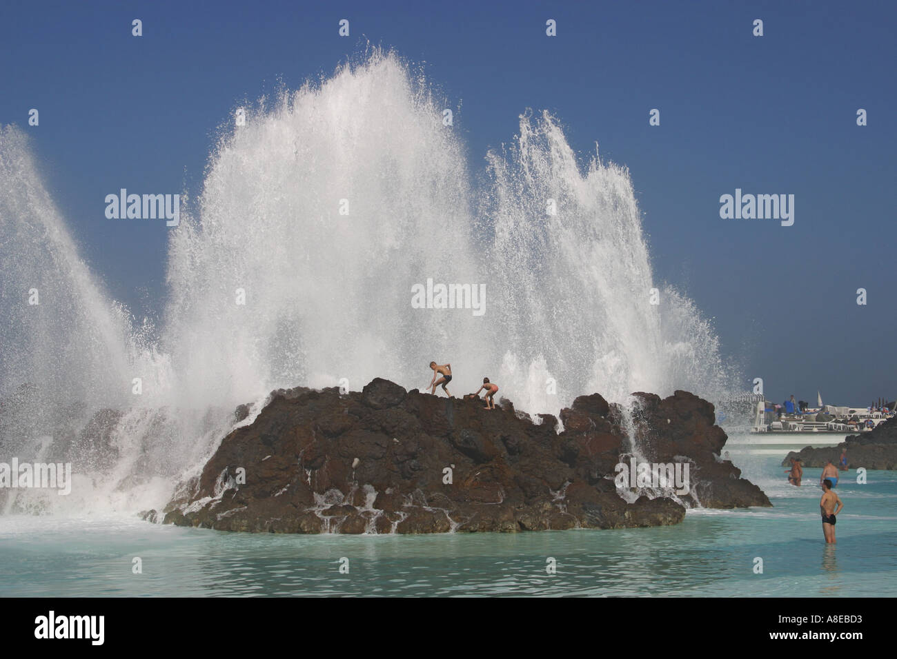 Lago Martianez,  Puerto de la Cruz,  Tenerife,  Canary Islands,  Spain. Stock Photo