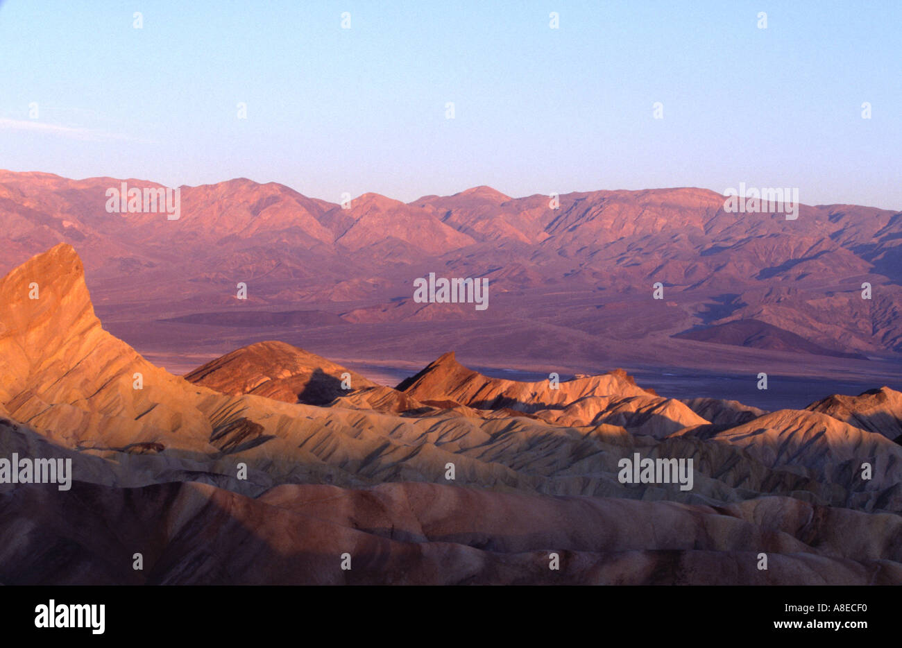 Zabriskie Point at Death Valley California  Stock Photo