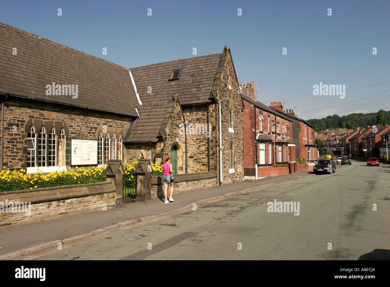 Cheshire Stockport Romiley Guywood Lane Guywood Centre Stock Photo