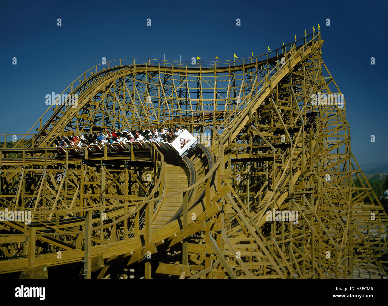 Psyclone at Six Flags Magic Mountain in Valencia, California, an old ...
