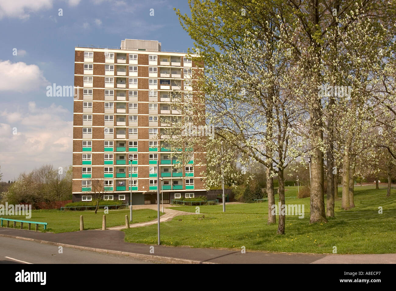 Cheshire Stockport Brinnington Hollow End Towers Stock Photo 6901606
