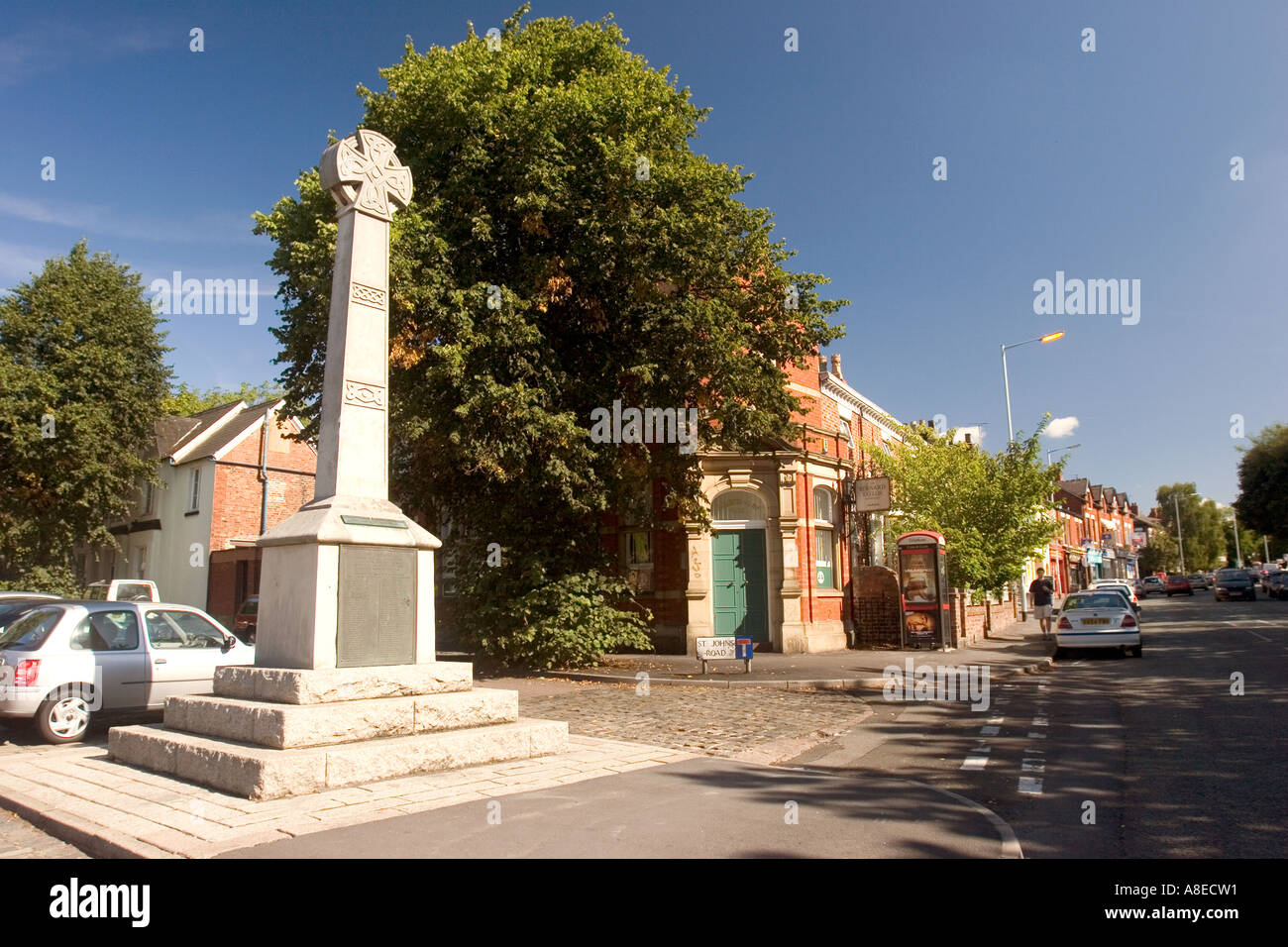 Cheshire Stockport Heaton Mersey Didsbury Road and War Memorial Stock