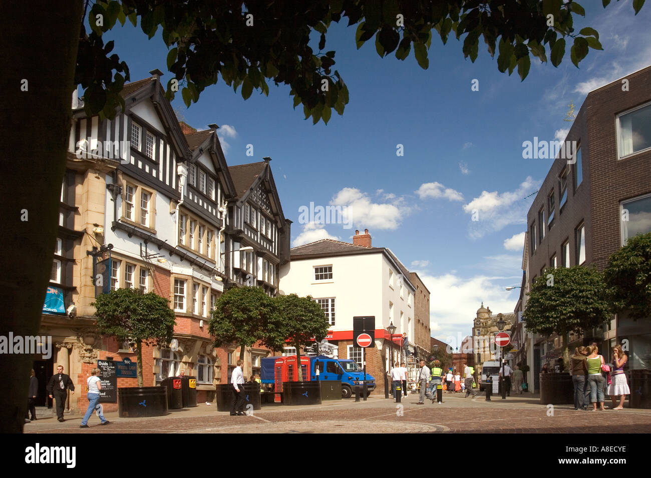 Cheshire Stockport Town Centre Great Underbank Stock Photo Alamy