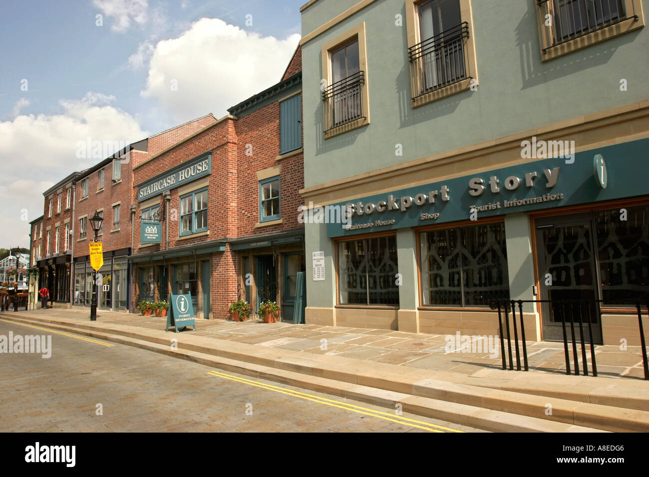 Cheshire Stockport Town Centre Market Place Staircase House and Stockport Story Stock Photo Alamy