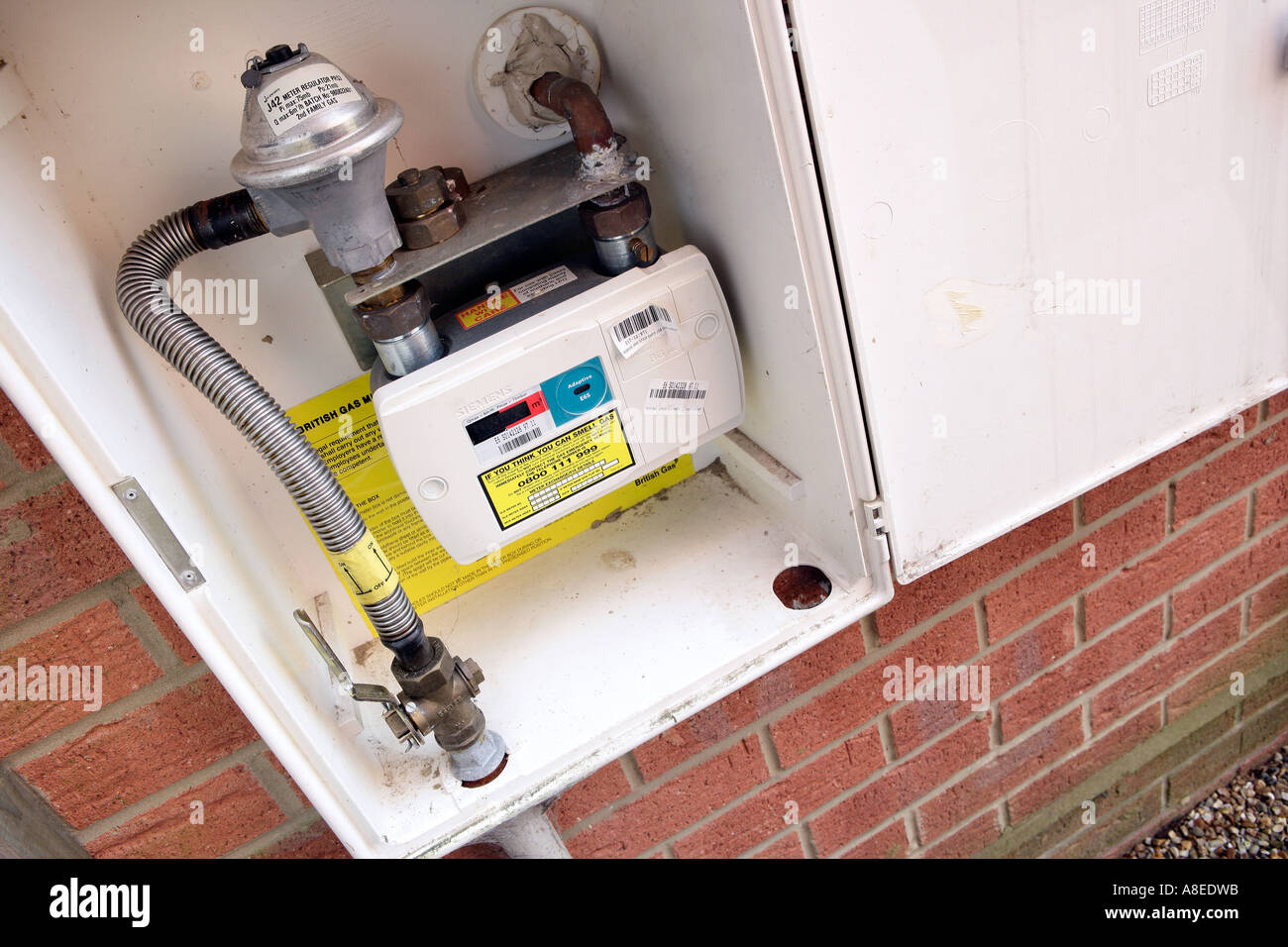 Gas meter box on house hires stock photography and images Alamy