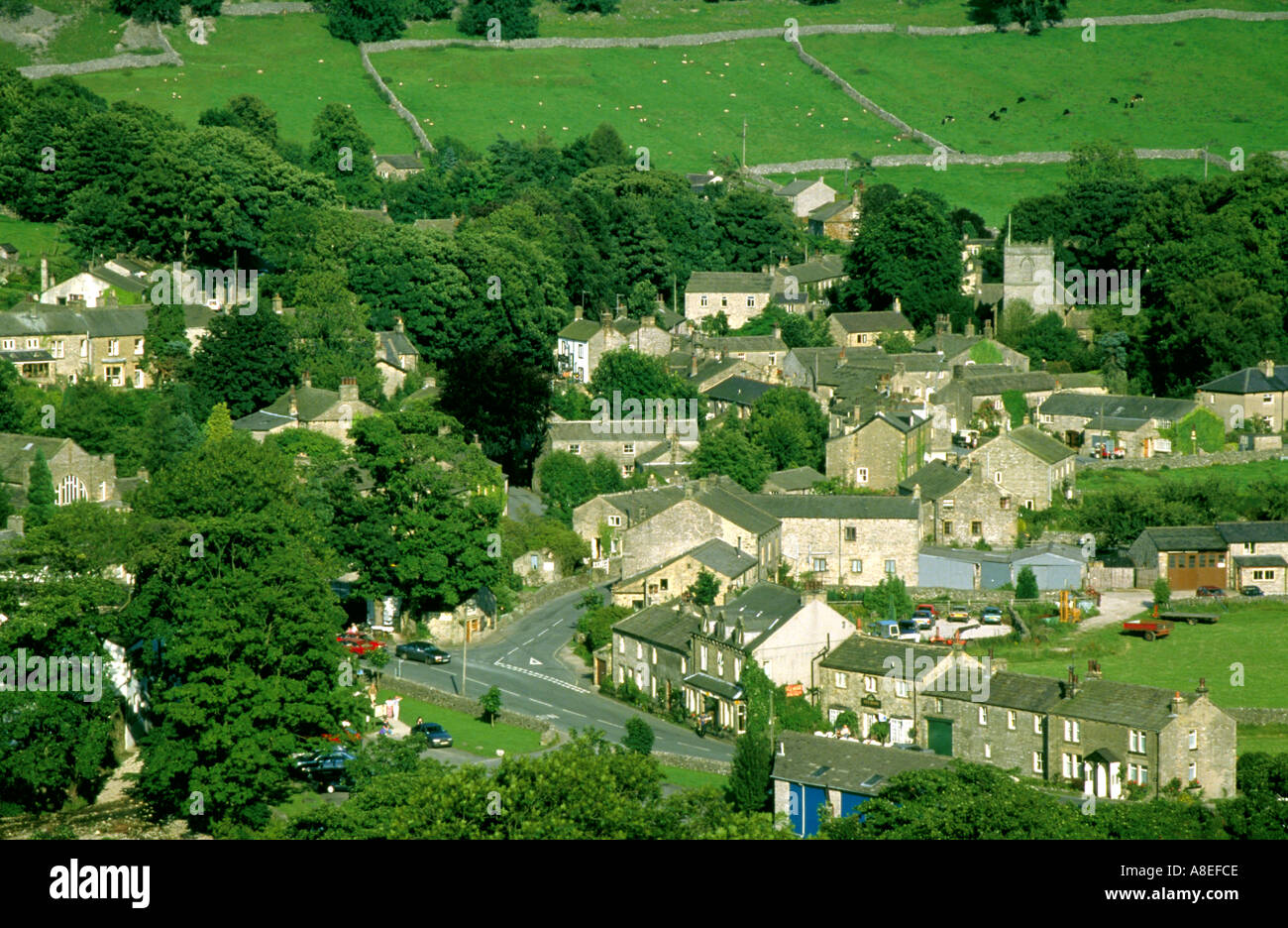 Kettlewell in Summer Upper Wharfedale Yorkshire Dales Stock Photo
