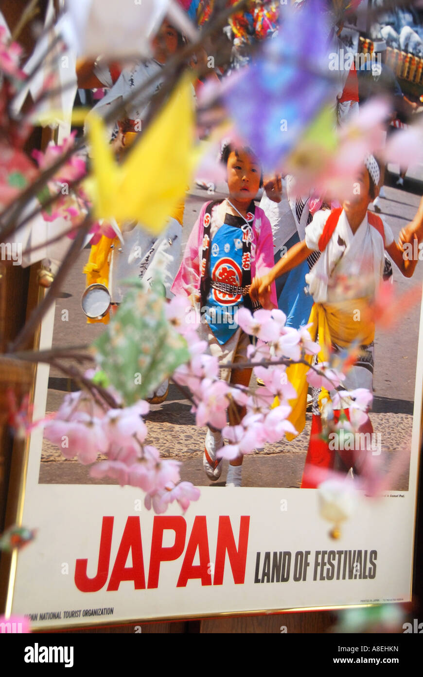 "A "Japan National Tourist Organization" poster circa ^1980s, ^Japantown, "San Francisco", California" Stock Photo