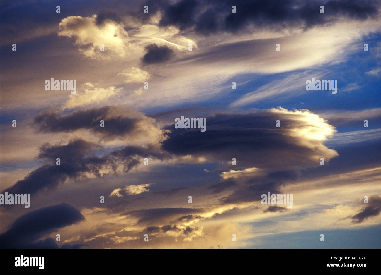 Patagonic Sky in Los Glaciares National Park, Province of Santa Cruz, Patagonia, Argentina Stock Photo
