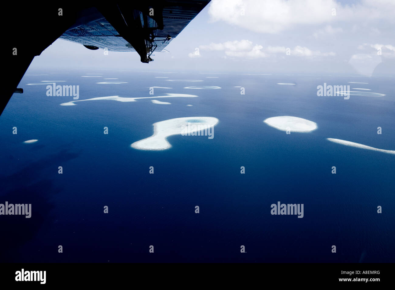 Aerial view of a tropical coral reef, Maldives Stock Photo - Alamy