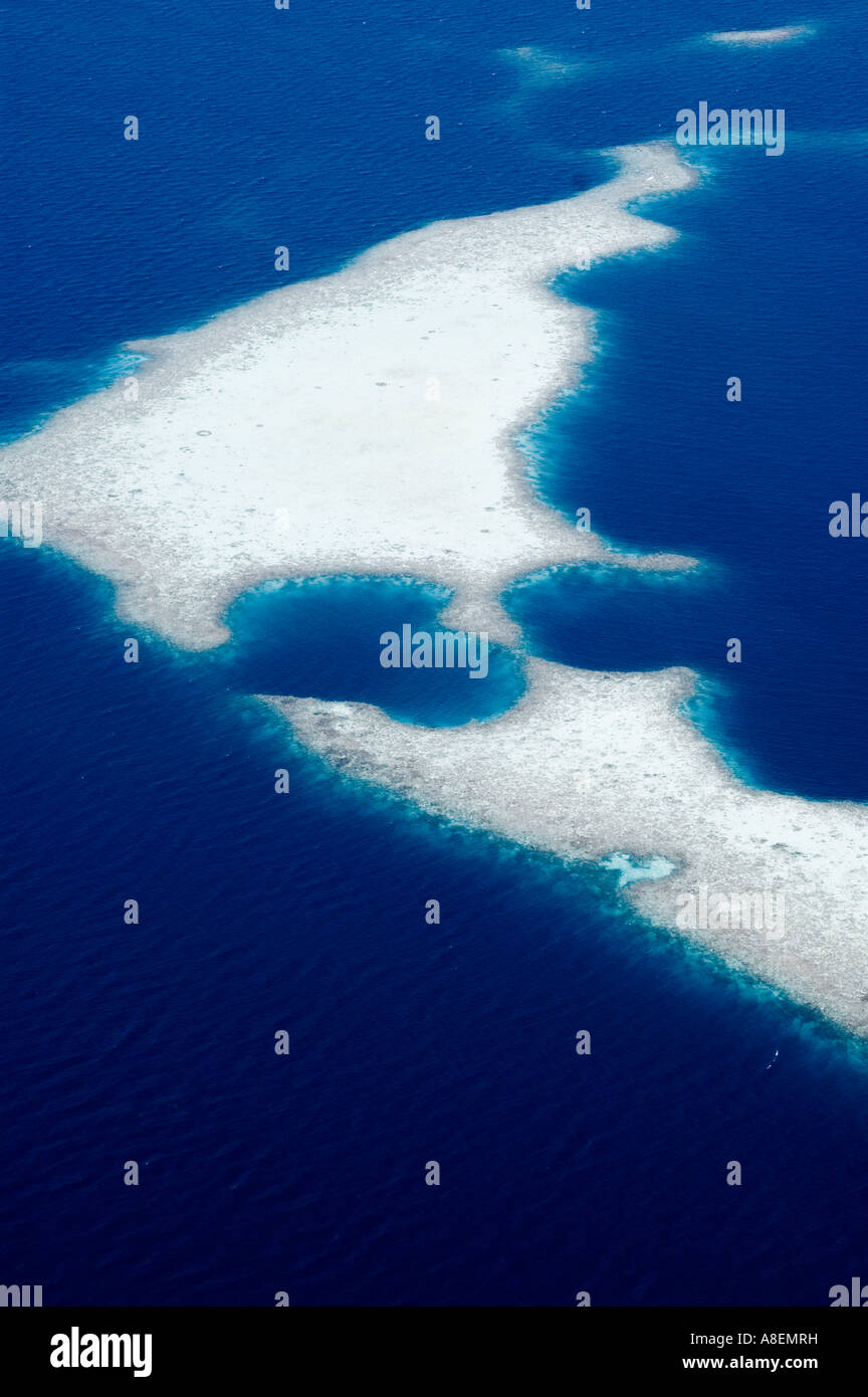 Aerial view of a tropical coral reef, Maldives Stock Photo - Alamy