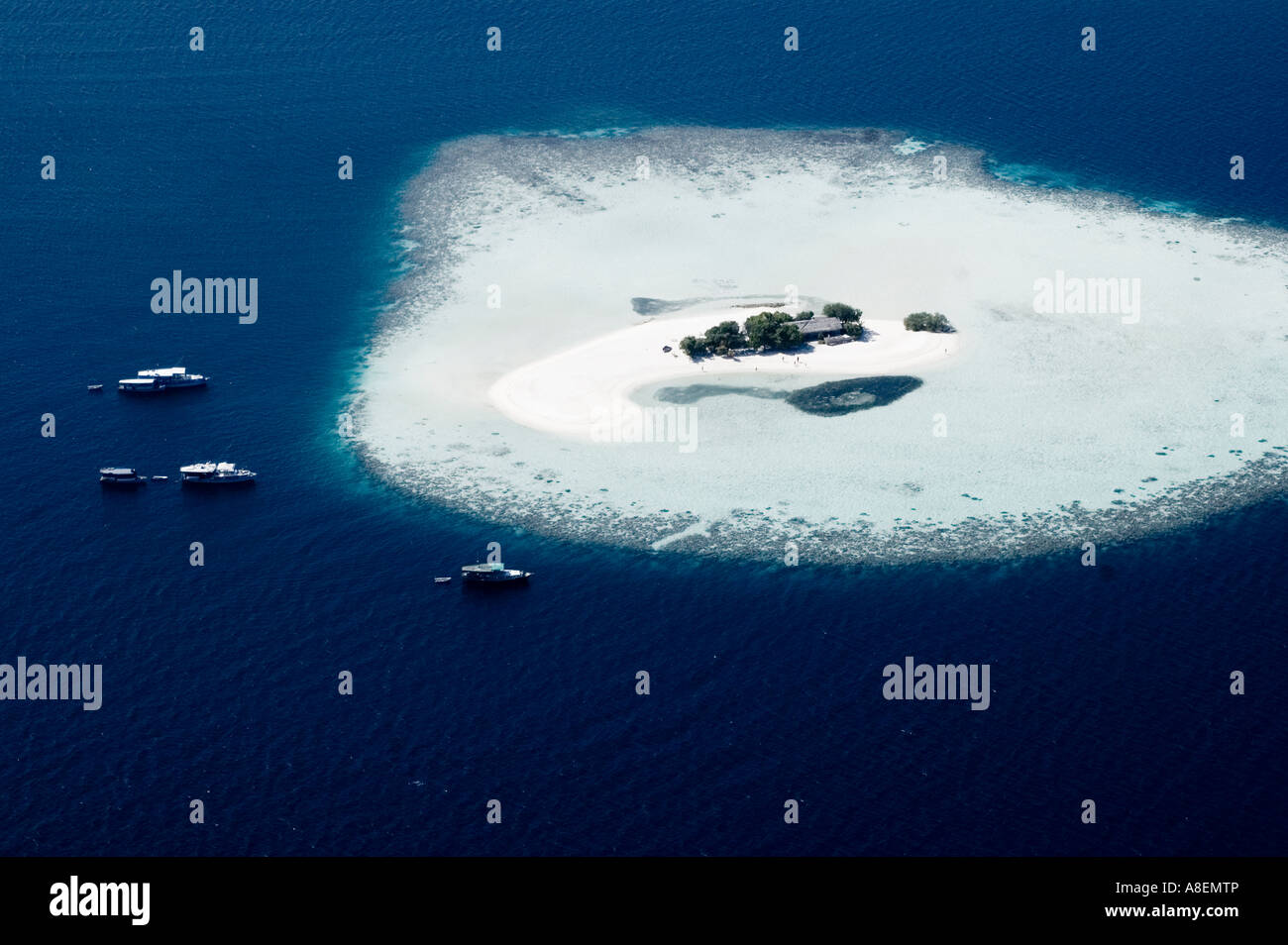 Aerial view of a tropical coral island, Maldives Stock Photo - Alamy