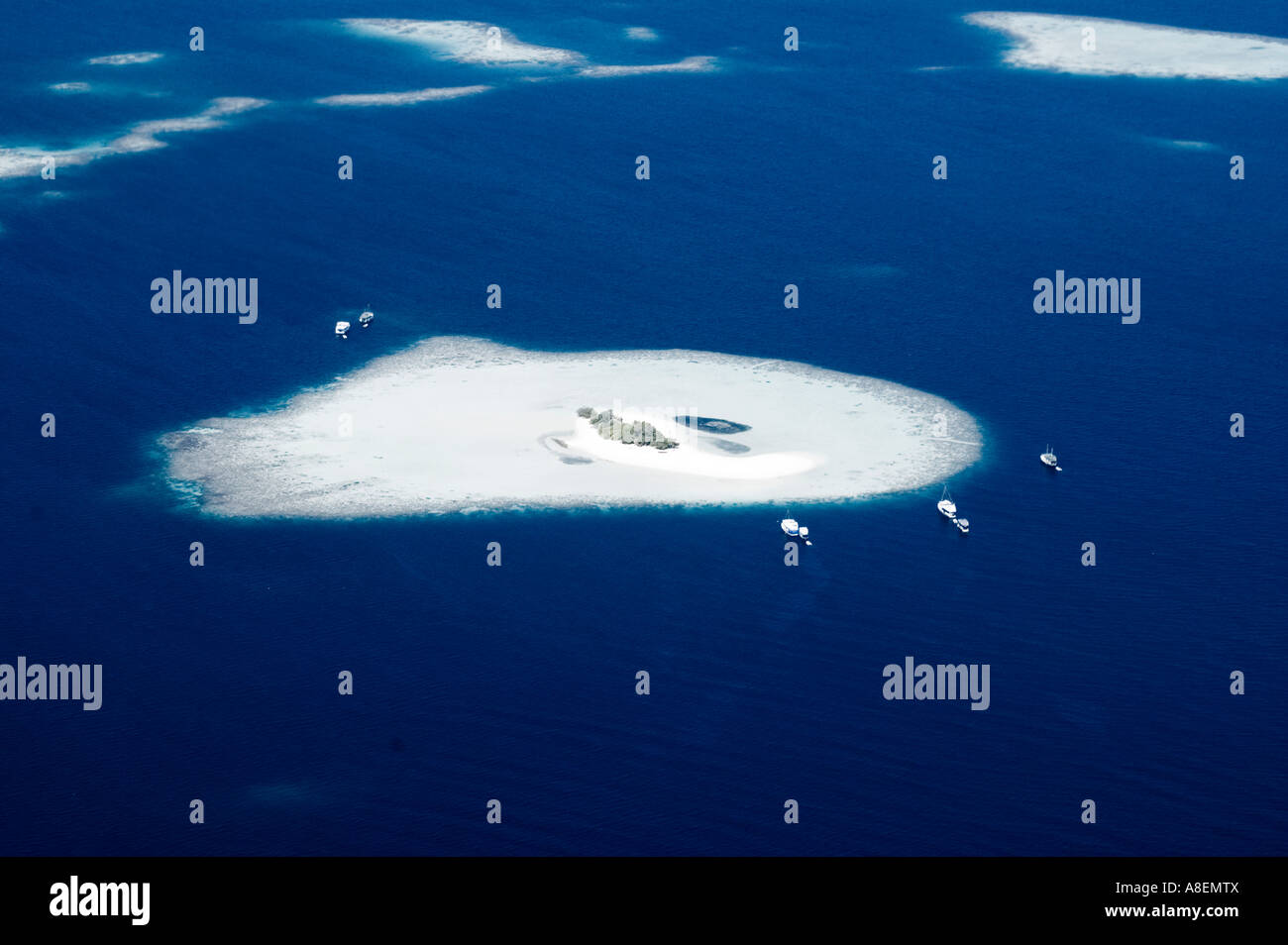 Aerial view of a tropical coral island, Maldives Stock Photo - Alamy