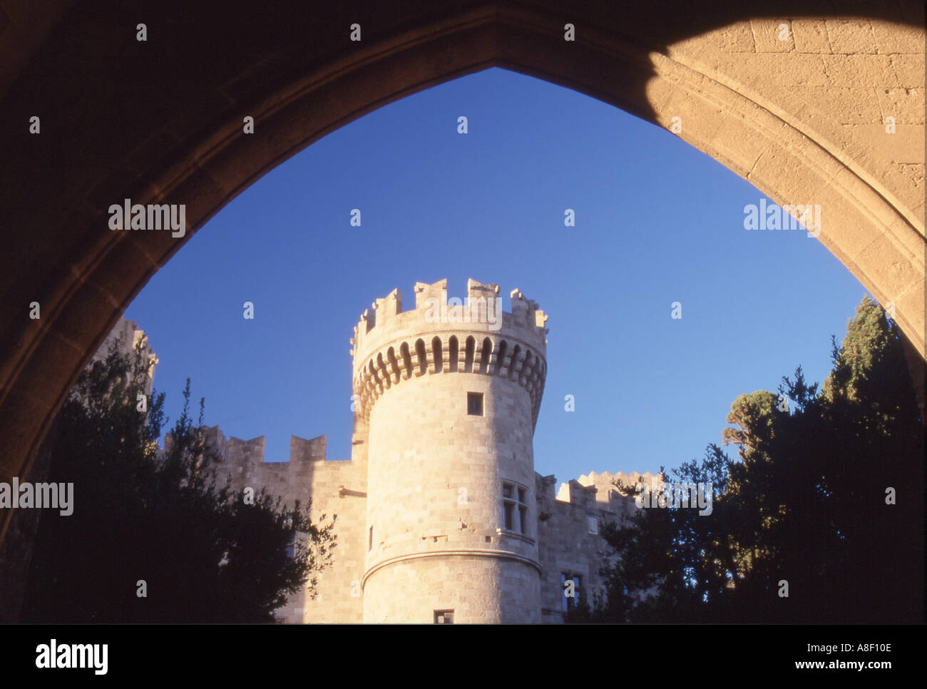 Greece Rhodes Palace of the Grand master in Rhodes old town Stock Photo