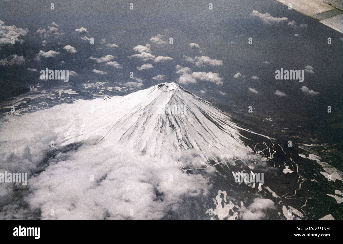 geography / travel, Japan, landscapes, Mount Fuji, aerial shot, Stock Photo