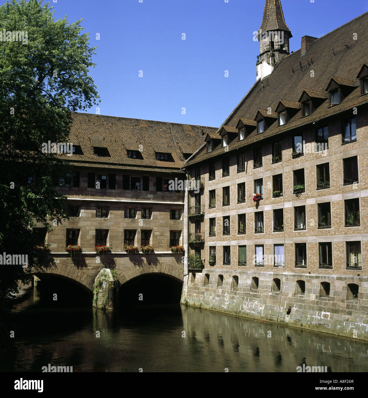 geography / travel, Germany, Bavaria, Nuremberg, buildings, architecture, Heilig Geist Spital, exterior view, Holy Ghost Hospita Stock Photo
