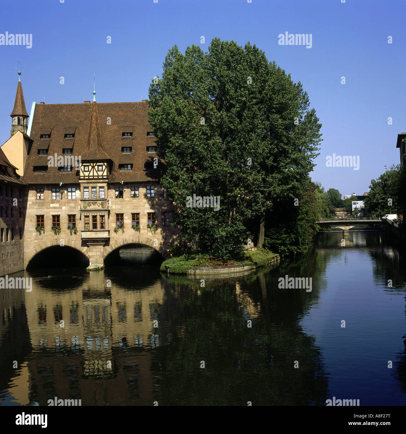 geography / travel, Germany, Bavaria, Nuremberg, buildings, architecture, Heilig Geist Spital, exterior view, Holy Ghost Hospita Stock Photo