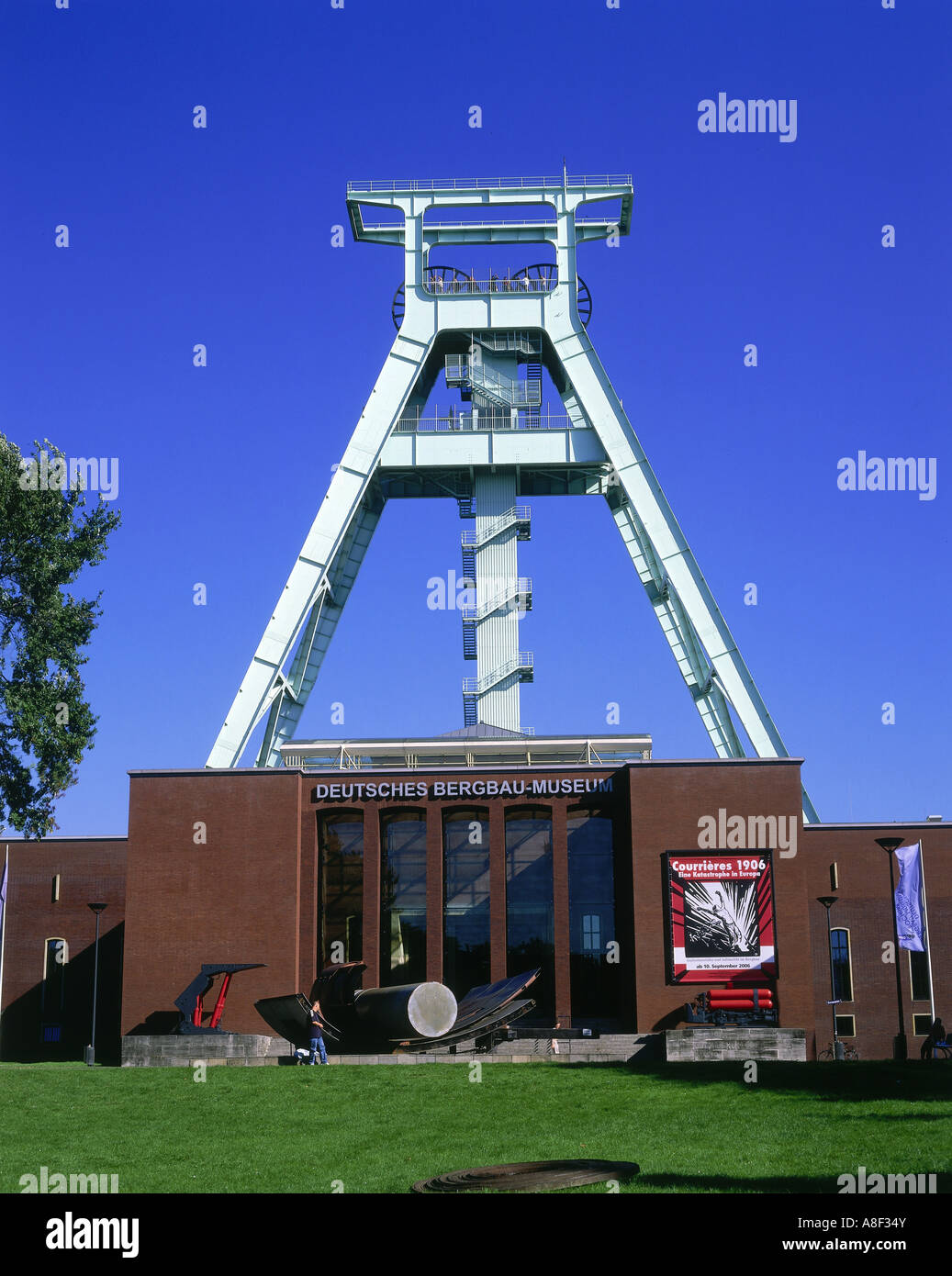 geography / travel, Germany, North Rhine-Westpahlia, Bochum, museums, German Mining Museum (DBM), concept: Fritz Schupp und Heinrich Holzapfel, built: 1930s, exterior view, Additional-Rights-Clearance-Info-Not-Available Stock Photo