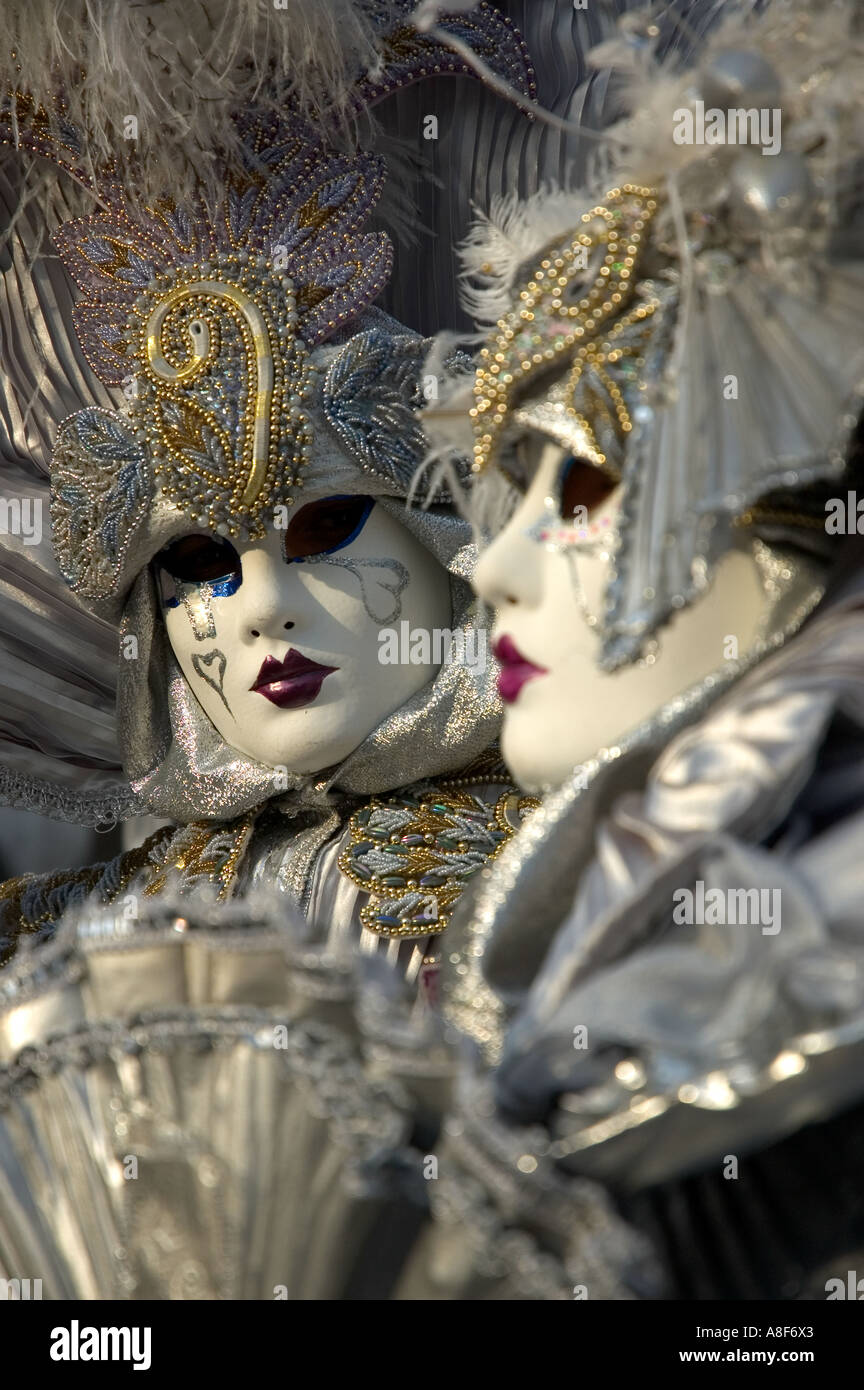 Traditional carnival costume of Venice in San Marco masquerade