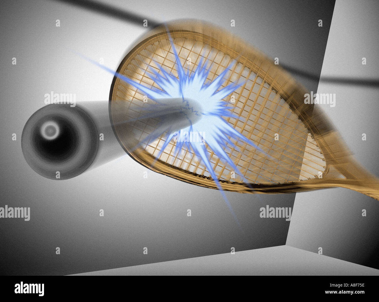 Squash racket and ball Stock Photo Alamy