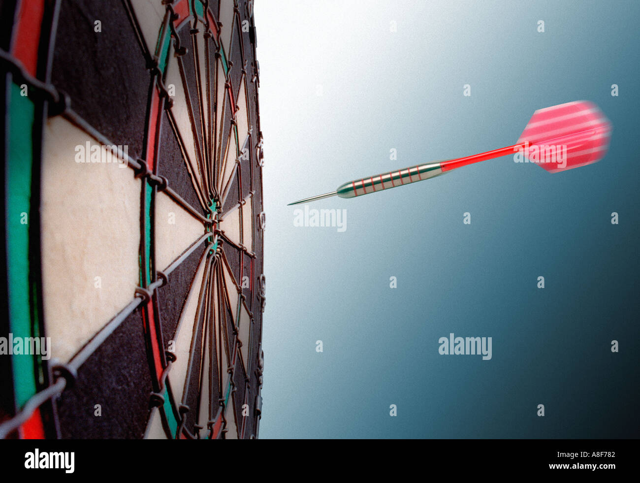 Dart aiming for the bull's eye Stock Photo Alamy