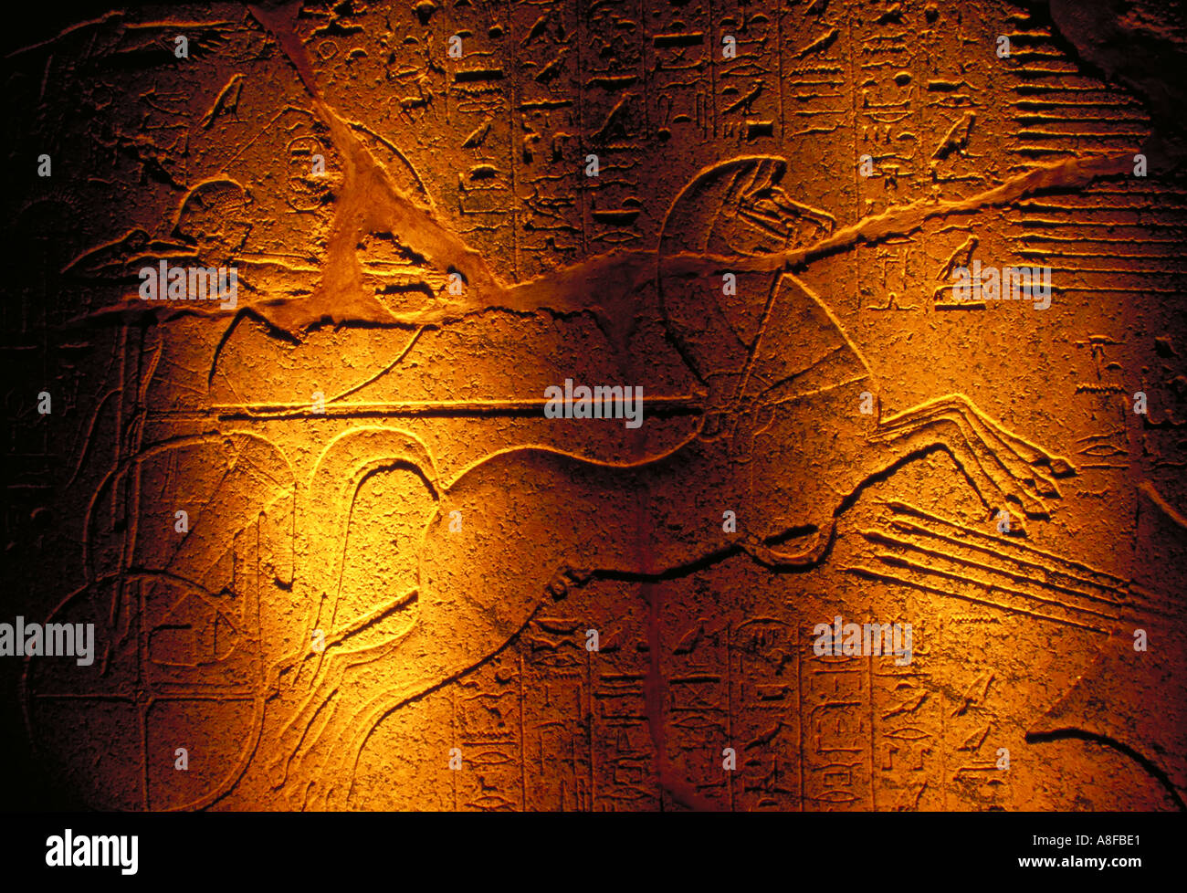 Egyptian Hieroglyphics Carving Luxor Egypt Stock Photo Alamy