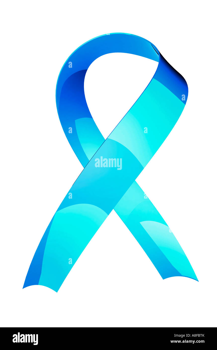 Light blue Ribbon prostate cancer awareness symbol Stock Photo - Alamy