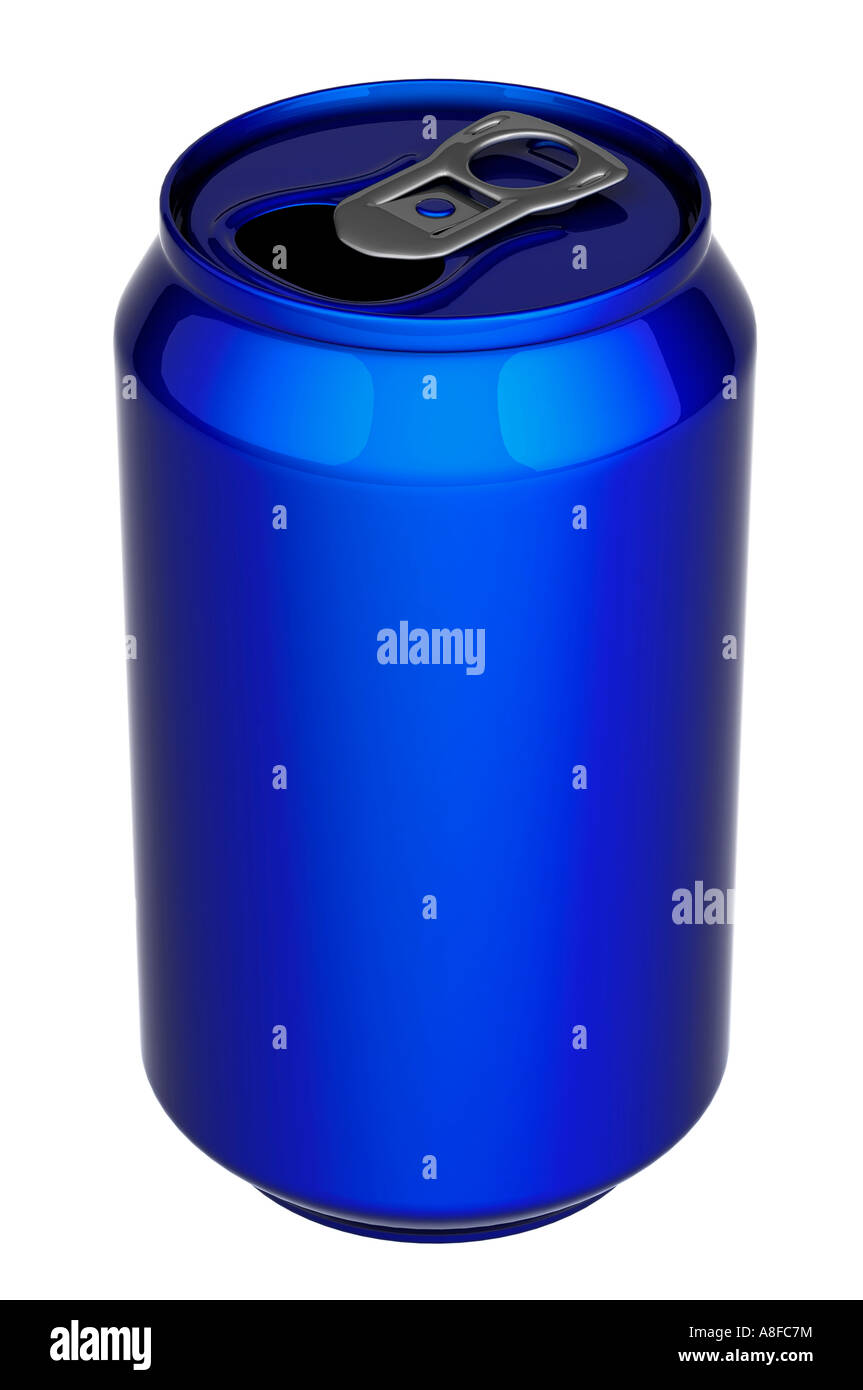Blue Tin can Stock Photo